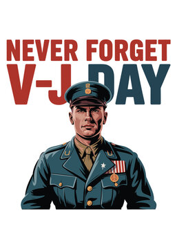 Typography T-Shirt Design On Vj Day Quote