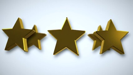 Golden Stars Rating Animation Loop