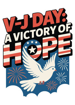 Minimalist Vj Day Quote Typography T-Shirt Design
