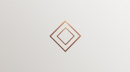 Poster - Minimalist design featuring two concentric diamond shapes with gradient gold and brown tones on a plain white background.