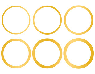 Fototapete - set ring golden vector design
