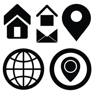 Web icons set: vector symbols for internet communication and business design