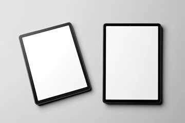 Fototapete - High Quality Image of Isolated Set of Tablet View Front and Back