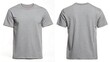 © Fardin Ahmed - Heathered Gray Crew Neck T-Shirt Mockup: Front and Back Views, Studio Shot, Clean Minimalist Style