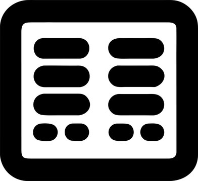 Black and white vector web buttons and icon set for internet design illustration