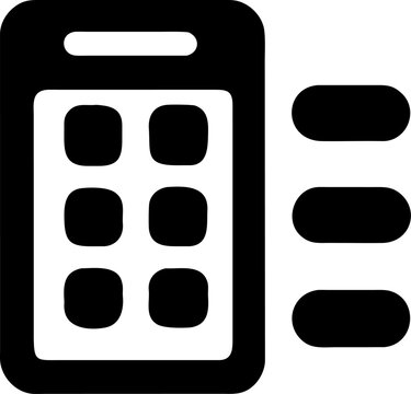 Square and metal internet buttons feature a calculator icon vector illustration, a modern design element for web, app, and mobile technology