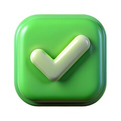 Poster - Green checkmark in square icon symbol