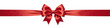 © NARUMOL - Vibrant red ribbon with large bow, perfect for gift wrapping or decoration, adds festive touch to any occasion
