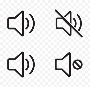 Volume icon vector. Audio speaker volume icon. Speaker icon set.  Modern and Minimalist Speaker Icons Set . 