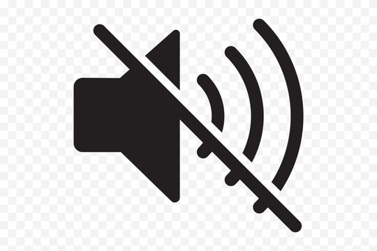 Sound off icon set. Simple sound volume and audio mute mark symbol design illustration. Mute Audio Volume Control Icon .  