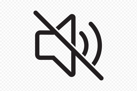 Sound off icon set. Simple sound volume and audio mute mark symbol design illustration. Mute Audio Volume Control Icon . 