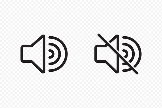 Speaker Icon Set – Volume, Mute, and Sound Symbols . Creative Sound Wave and Speaker Vector . 