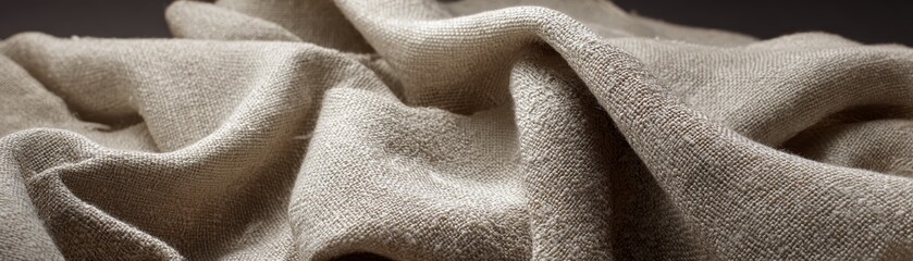 Wall Mural - Closeup of white cloth texture, detailed macro photography of fabric fibers closeup