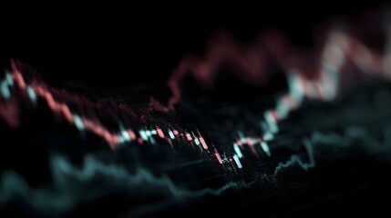 Poster - chart with data and financial market information
