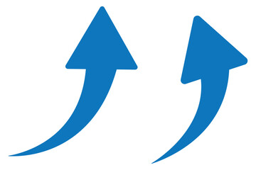 Poster - Curve arrows icon, Curved arrows, Arrow sign, Black arrows set on white background