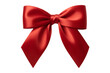 © Nafiul - Elegant red satin ribbon bow isolated on transparent background