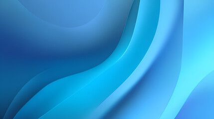 Poster - A blue abstract background with curved layered shapes and subtle gradients