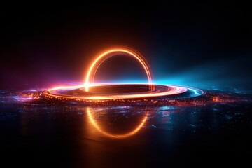 Poster - Captivating cosmic whirlpool showcasing vibrant energy and swirling colors in the vastness of space