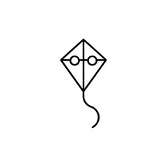 Poster - Isolated kite illustration featuring a diamond shape with a tail on a white background design