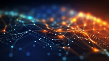 Aufkleber - Digital Network: A vibrant depiction of an interconnected digital network, where lines of light weave across a gradient canvas, symbolizing the boundless potential of technology and data. 