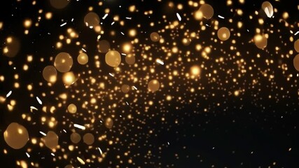 Poster - Sparkling Light Abstraction: A breathtaking view of golden bokeh, offering a sense of wonder.