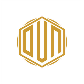 OUN three letter logo design template