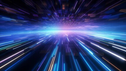 Poster - Abstract Speed Lines: An artistic display of speed and energy, with dynamic light streaks radiating outwards, creating a sense of rapid motion and futuristic design.