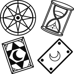 Aufkleber - abstract geometric vector set: icons, symbols, and star illustrations for web design