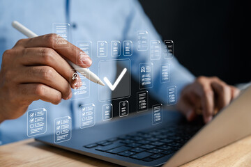 Aufkleber - Tasklist and quality check digital document management, checklist verification, and task control system for productivity, compliance, and efficient business workflow.