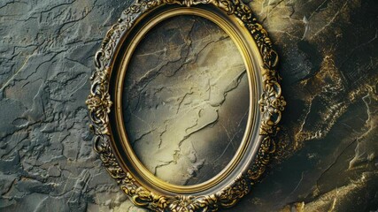 Aufkleber - A simple picture frame sits next to a wall, ready for display