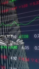 Poster - Animation of data processing and diagrams over robotic arm