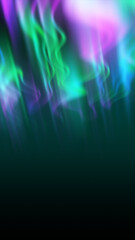 Poster - Abstract green and purple flowing light patterns, resembling the northern lights or digital energy streams