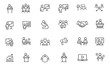 © aura studio - Conference Icon Set Vector | Speaker, Podium, Presentation, Networking, Seminar, Meeting, Panel, Mic, Talk, Audience, Chart, Projector | Adjustable Line Weight, Leadership, Workshop