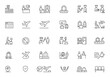 © aura studio - Airport Terminal Services Icon Set Vector | Adjustable Line Weight | Boarding, Check-in, Security, Passport Control, Baggage Claim, Customs, Flight Info, Travel, Airline, Transportation