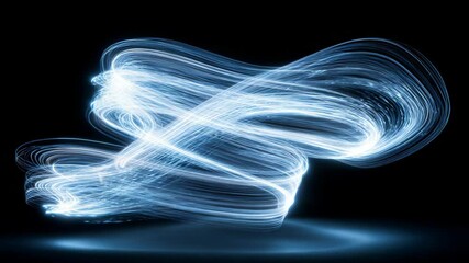 Poster - Dynamic Light Trails Creating Abstract Visual Patterns in Hypnotic Motion