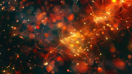 Poster - A cluster of lights, possibly LED or fairy lights, in a tight shot