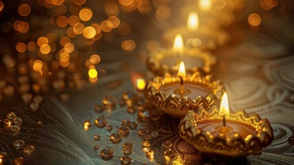 Poster - A pair of candles placed on a table surface