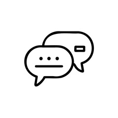 Aufkleber - Two speech bubbles with three dots a dash on communication concept chat talk