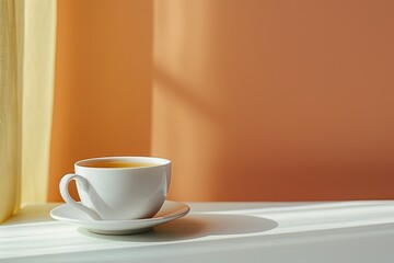 Fototapete - High Quality Picture of Detail of Cup Tea Studio Shot