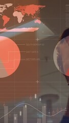 Poster - Animation of data processing over diverse business people talking