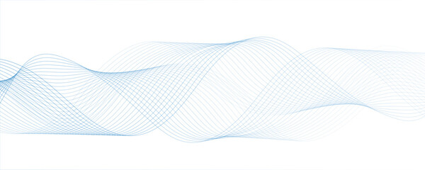 Fototapete - Abstract Flowing lines wave Halftone texture Curve shape on white background. 3D vector wave lines with gradients.geometric connection lines.Used for banner, brochure, science, website, corporate, 