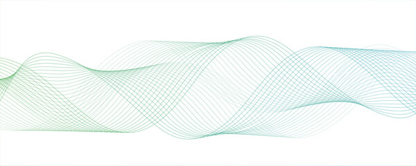 Fototapete - Abstract clean, modern background with smooth, flowing waveforms and fine parallel lines.Digital frequency track equalizer with Stylized line art. Twisted curve lines and blend.