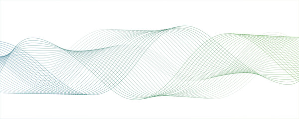 Fototapete - Abstract clean, modern background with smooth, flowing waveforms and fine parallel lines.Digital frequency track equalizer with Stylized line art. Twisted curve lines and blend.