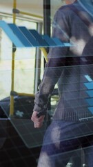 Poster - Animation of scope scanning and data processing over diverse people in bus