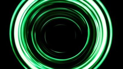 Poster - Futuristic Neon Circular Light Patterns with Dynamic Vibrance and Motion Effects