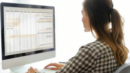 Poster - A person using a computer at a desk