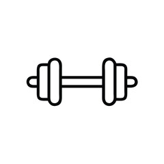 Poster - Outline dumbbell icon on for fitness workout exercise concepts vector