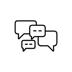 Aufkleber - Three speech bubbles with rounded corners dots inside chat communication