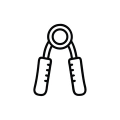 Poster - Line art a hand grip strengthener with rounded handles a central circle handdrawn