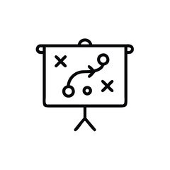 Aufkleber - Handdrawn a presentation board with a strategy diagram arrow symbols vector